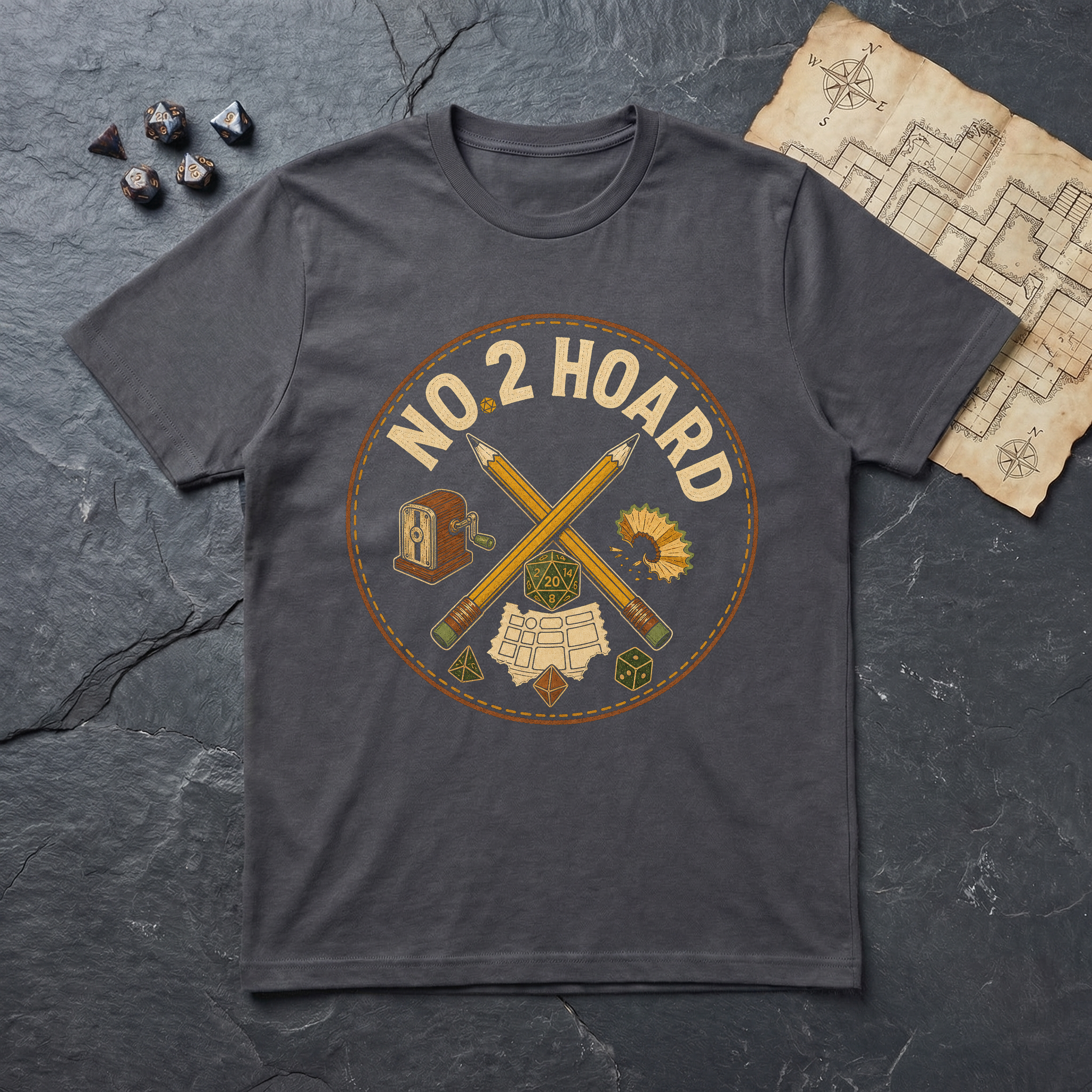 No 2 Hoard T-Shirt — Charcoal