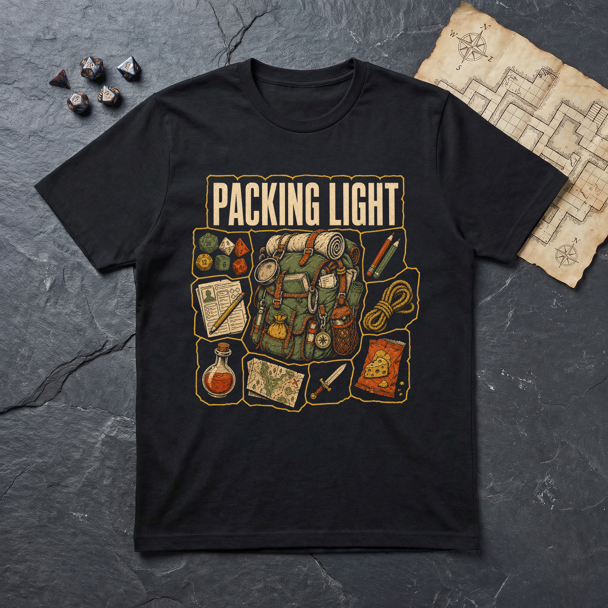 Packing Light T-Shirt — Black