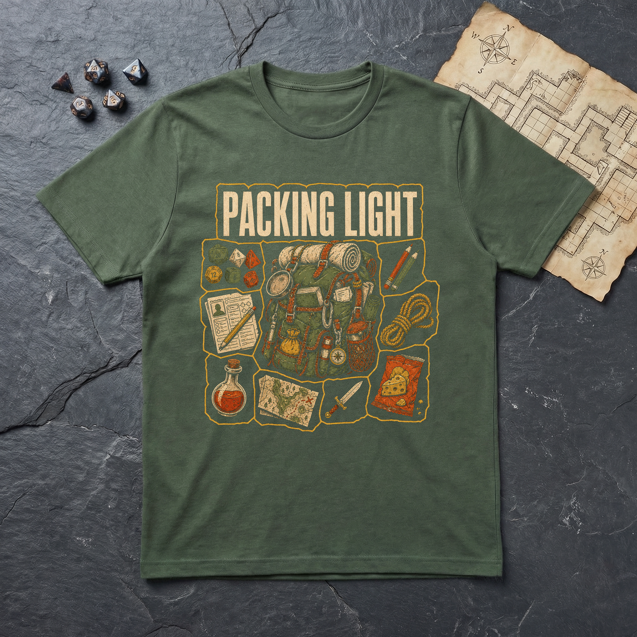Packing Light T-Shirt — Military Green
