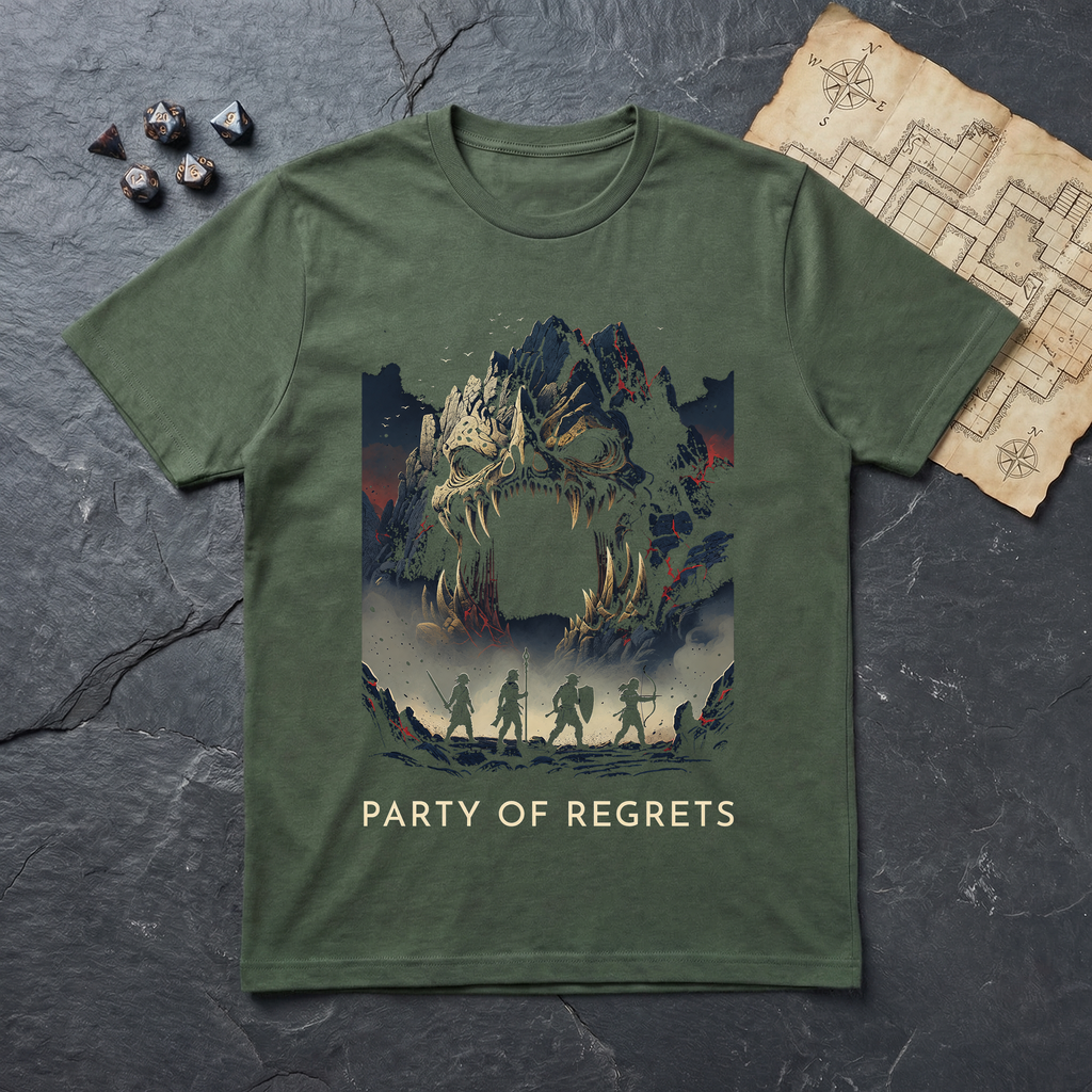 Party of Regrets T-Shirt (V2) — Military Green