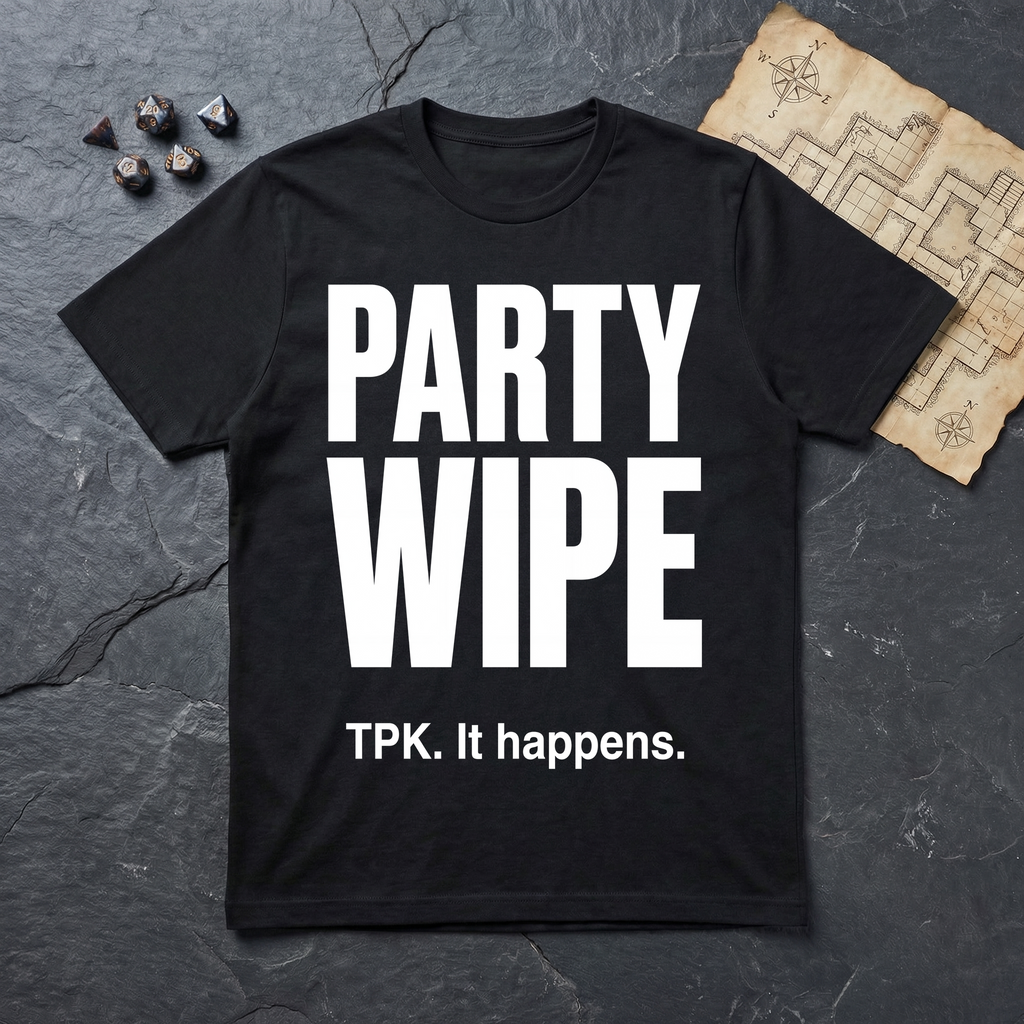 Party Wipe T-Shirt — Black