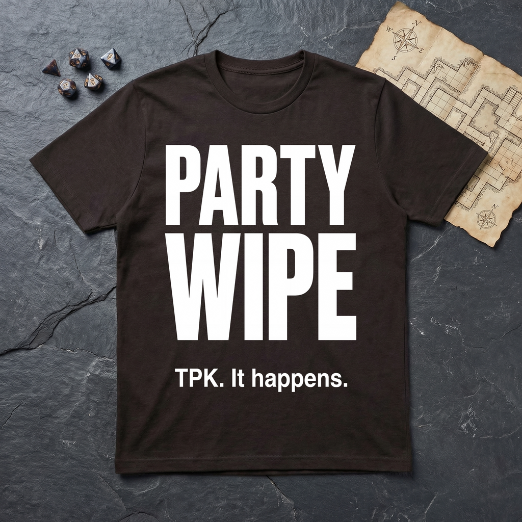 Party Wipe T-Shirt — Dark Chocolate