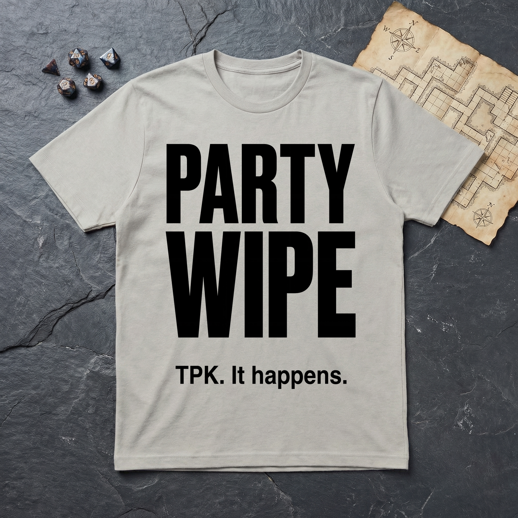 Party Wipe T-Shirt — Ice Grey