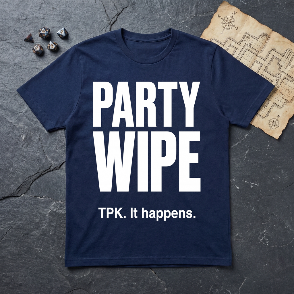 Party Wipe T-Shirt — Navy