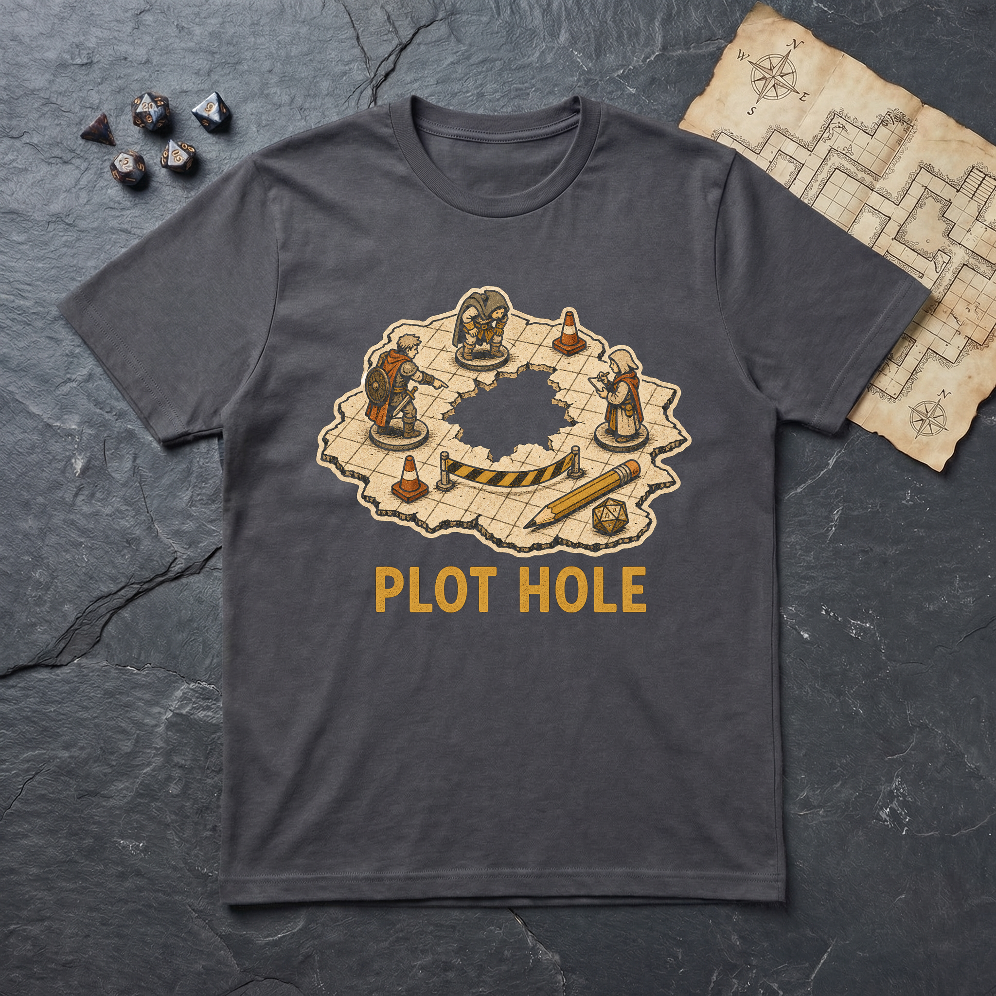 Plot Hole T-Shirt — Charcoal