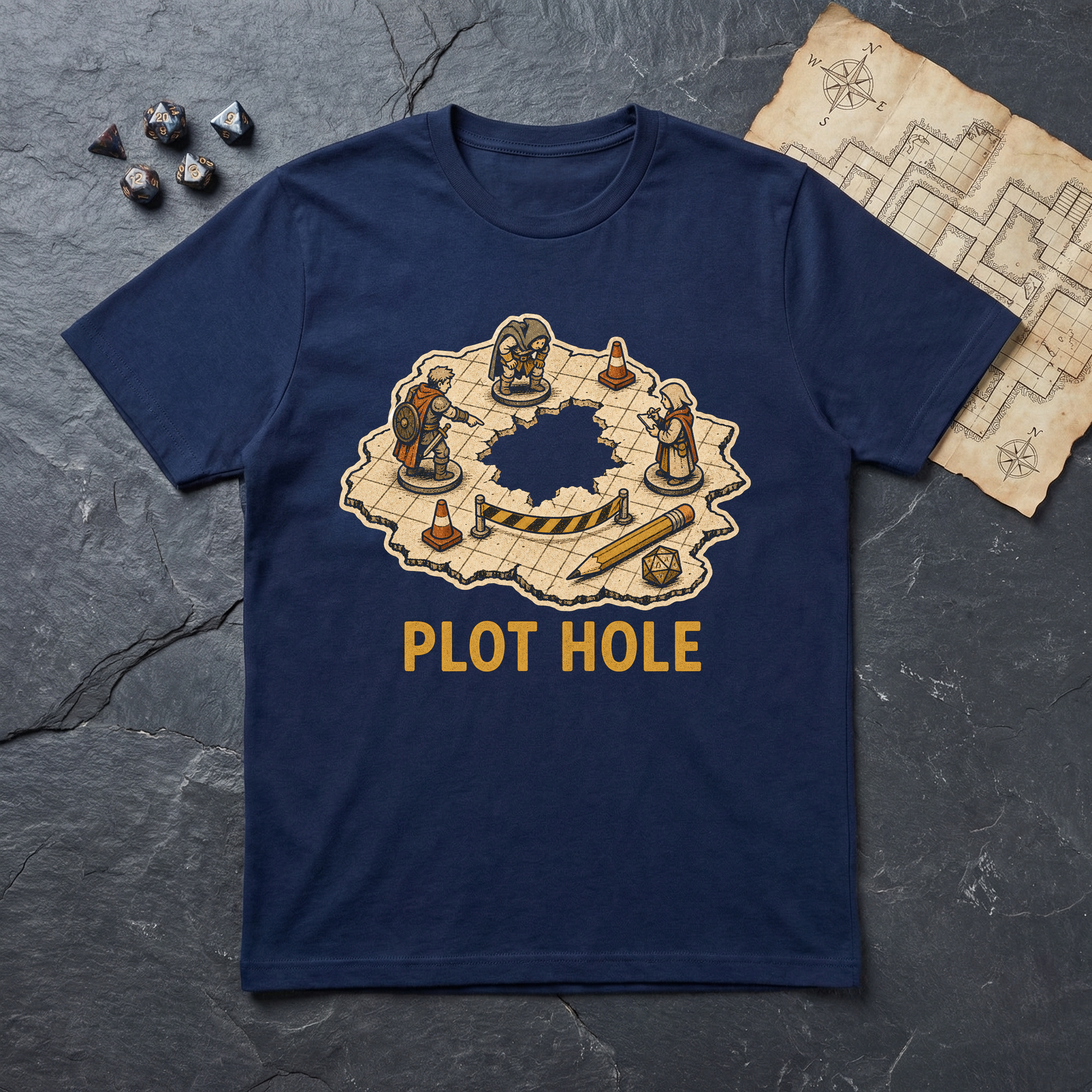 Plot Hole T-Shirt — Navy