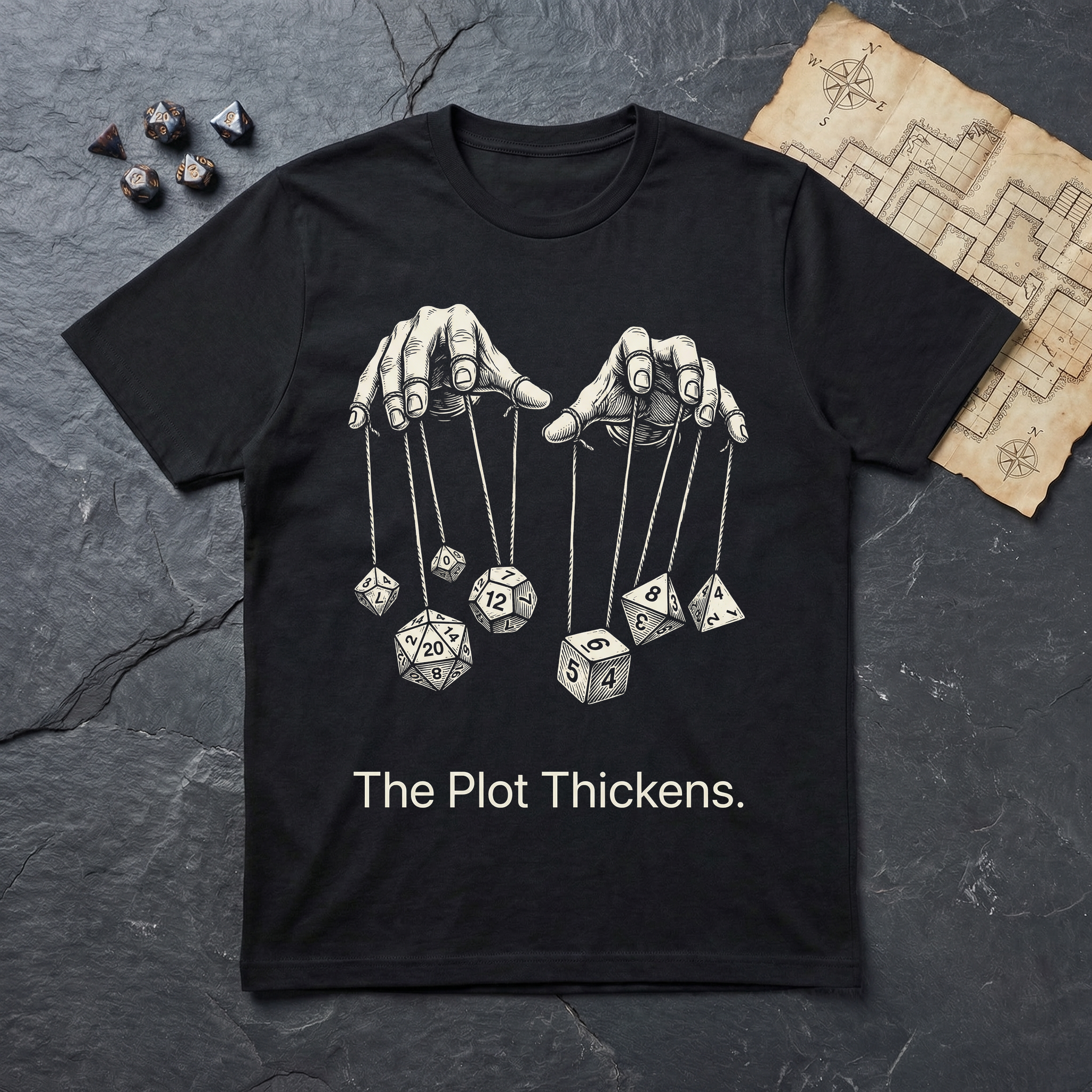 The Plot Thickens T-Shirt — Black