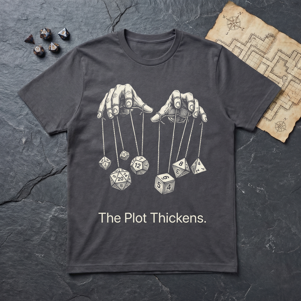 The Plot Thickens T-Shirt — Charcoal