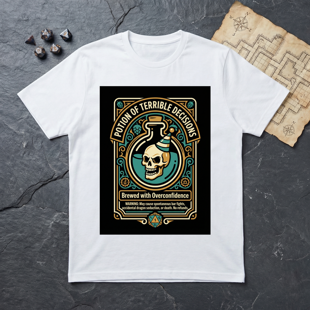 Potion of Terrible Decisions T-Shirt — White