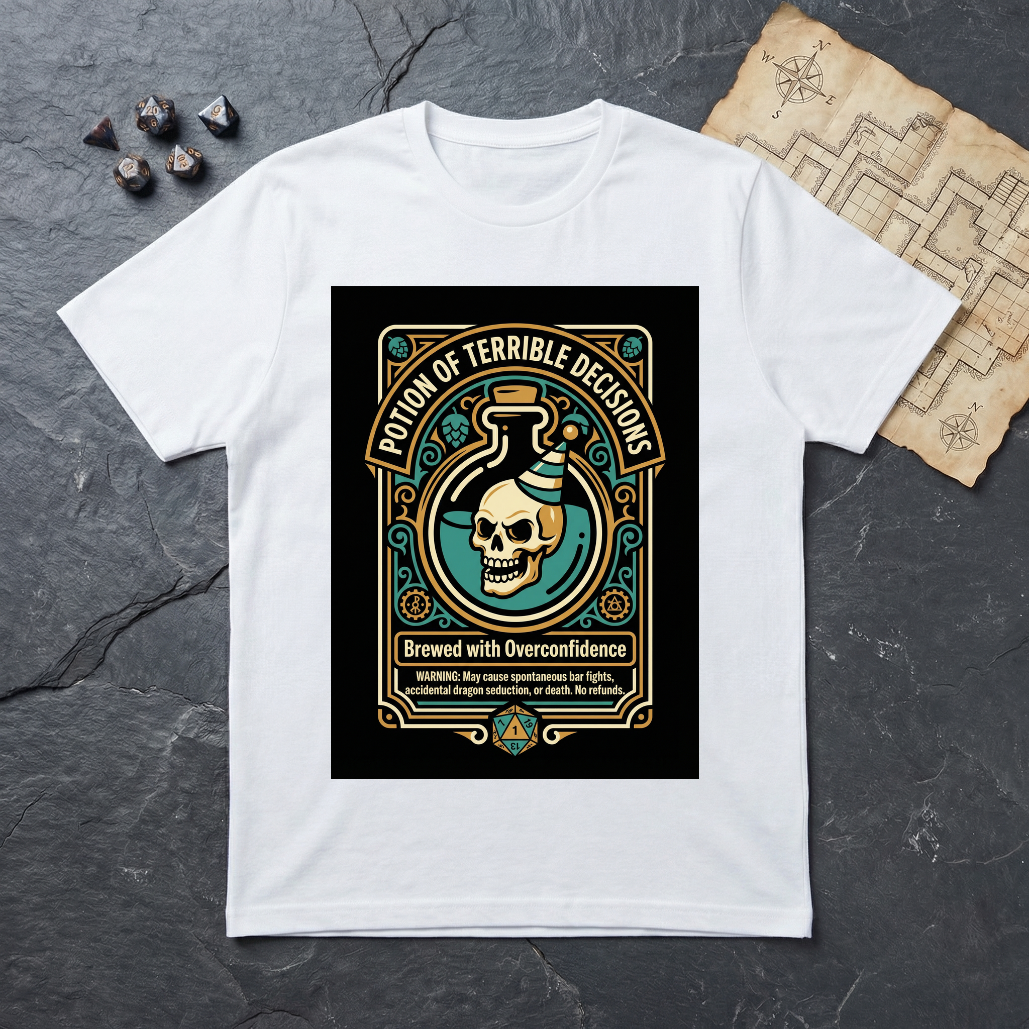 Potion of Terrible Decisions T-Shirt — White