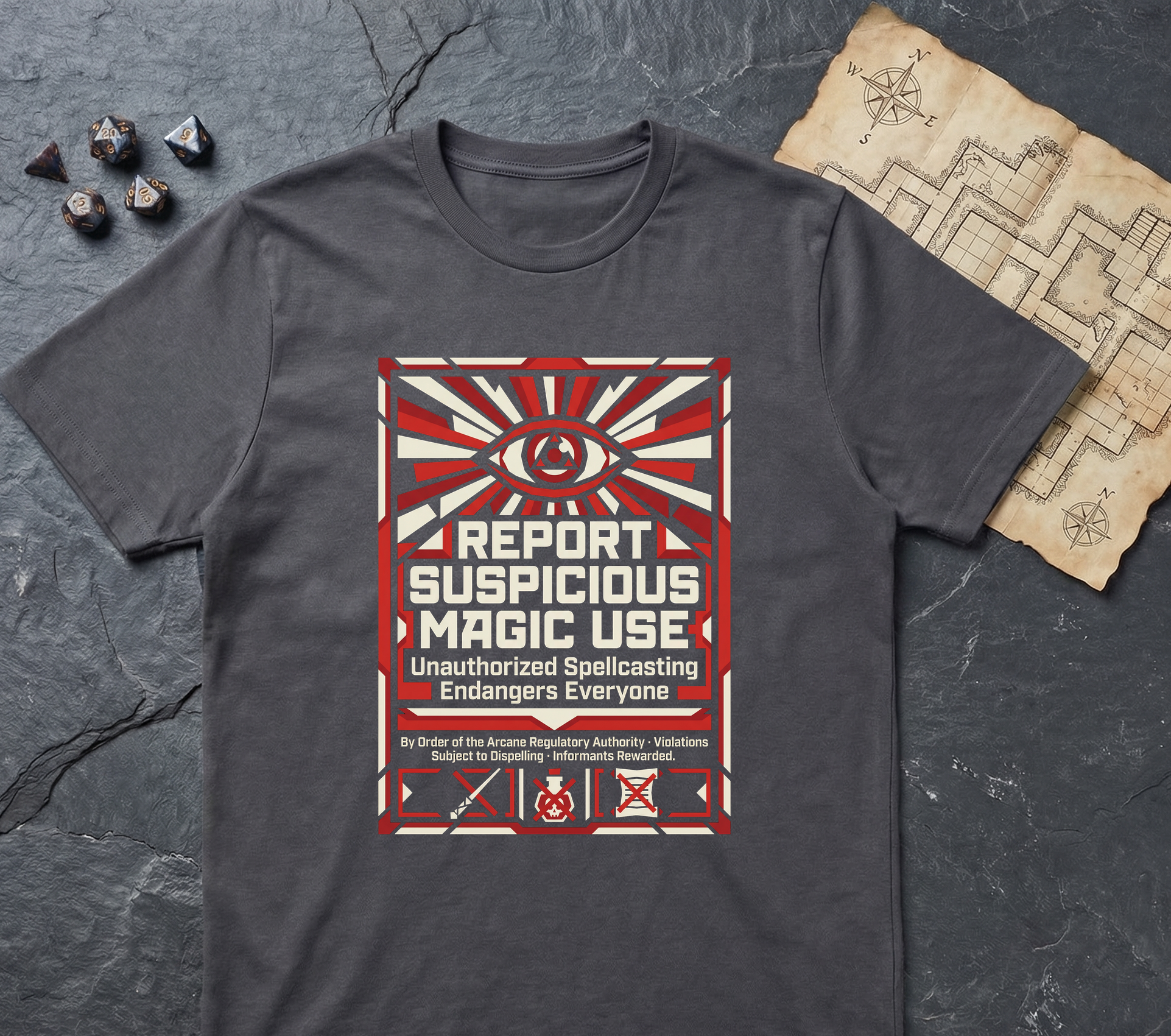 Report Suspicious Magic T-Shirt — Charcoal