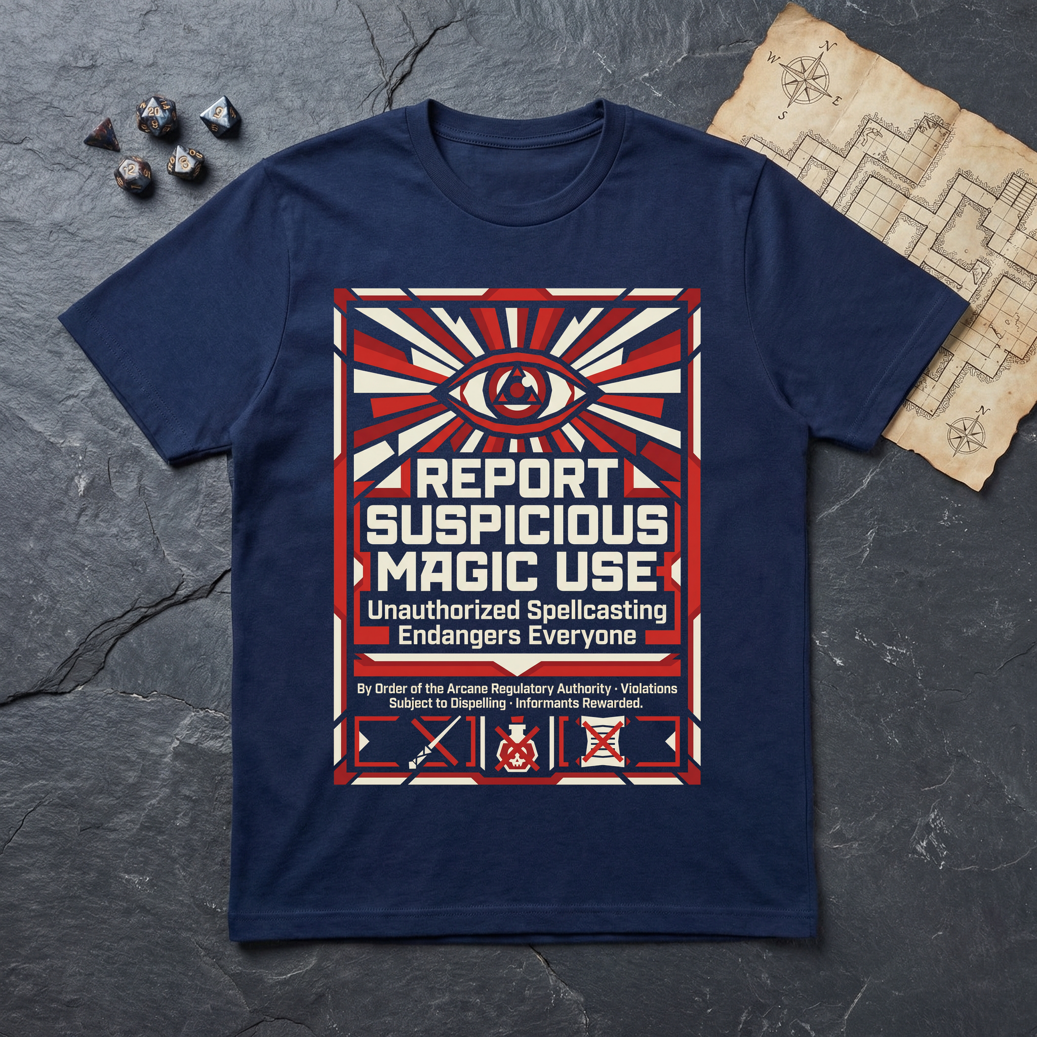 Report Suspicious Magic T-Shirt — Navy