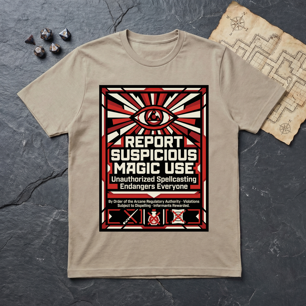 Report Suspicious Magic T-Shirt — Sand