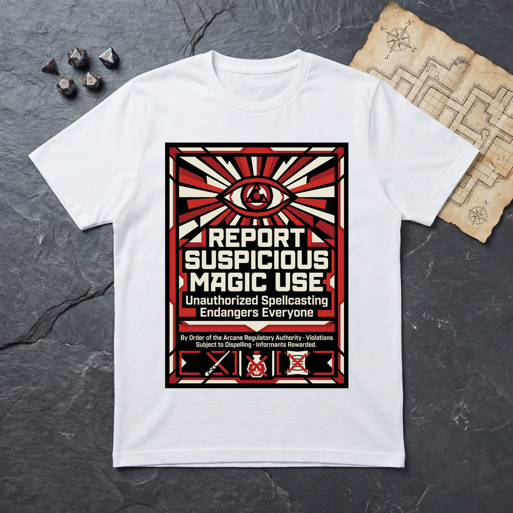 Report Suspicious Magic T-Shirt — White