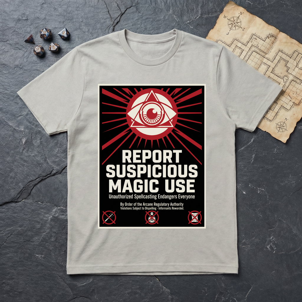 Report Suspicious Magic T-Shirt (V2) — Ice Grey