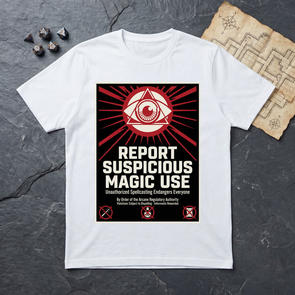 Report Suspicious Magic T-Shirt (V2) — White