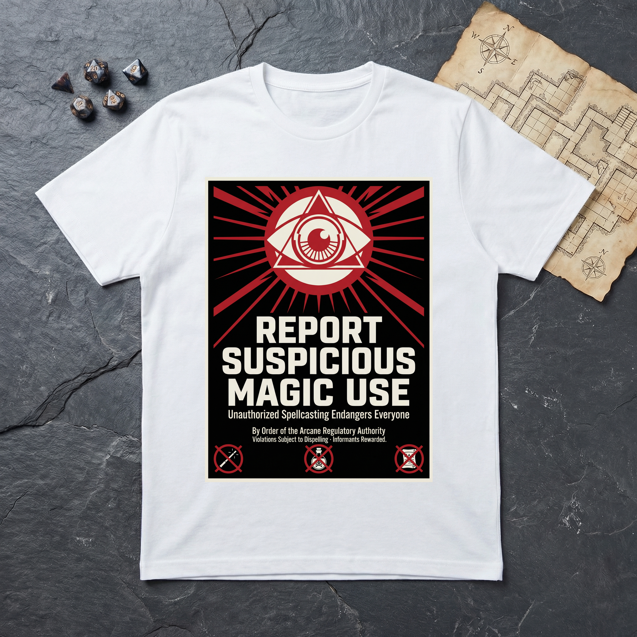 Report Suspicious Magic T-Shirt (V2) — White