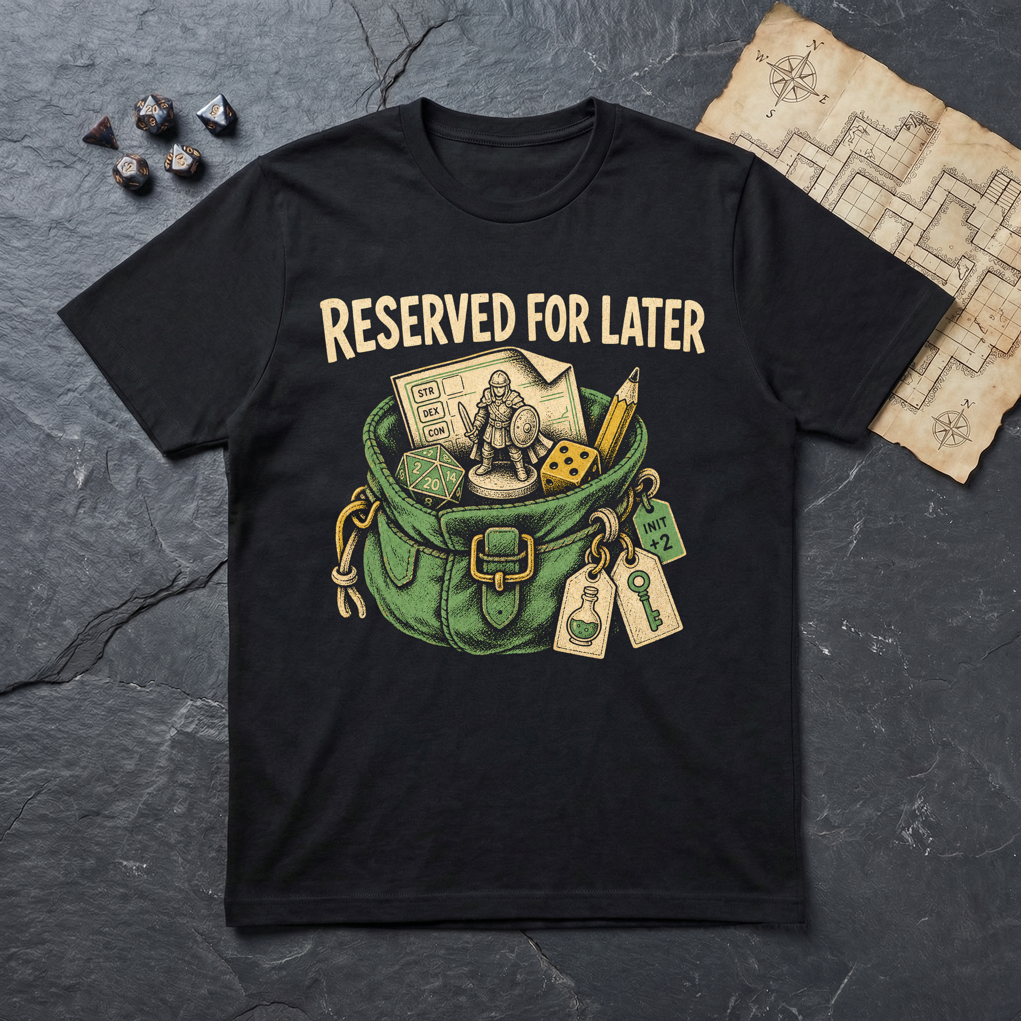 Reserved For Later T-Shirt — Black
