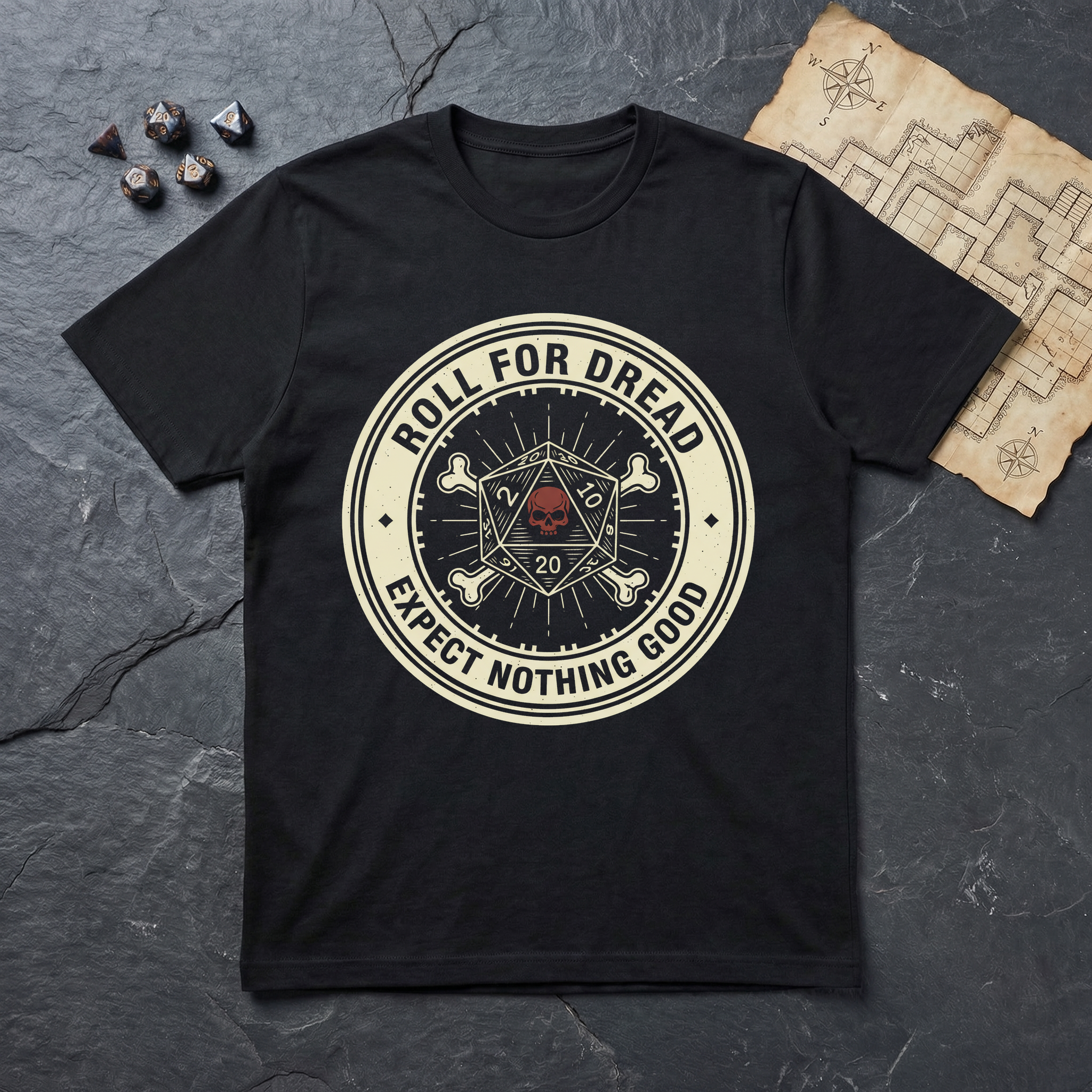 Roll for Dread T-Shirt — Black