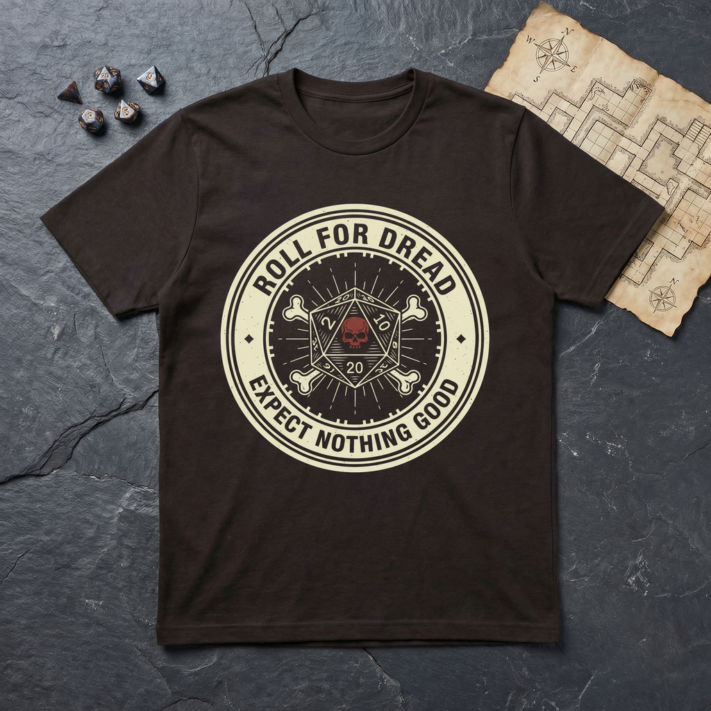 Roll for Dread T-Shirt — Dark Chocolate