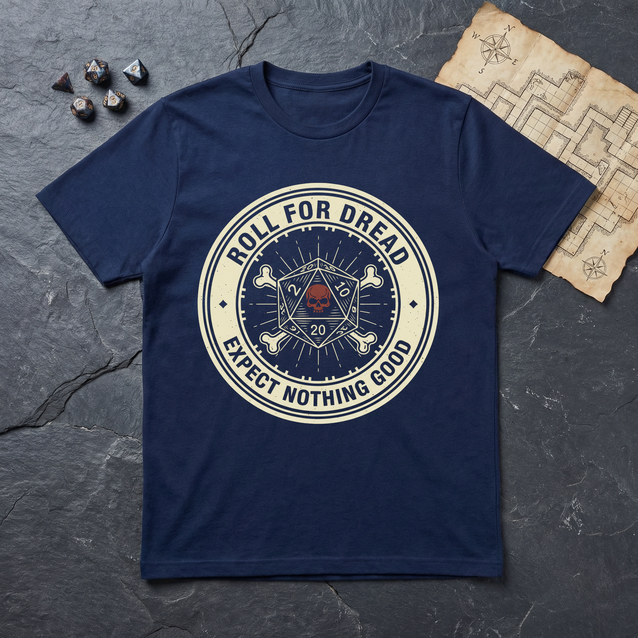 Roll for Dread T-Shirt — Navy