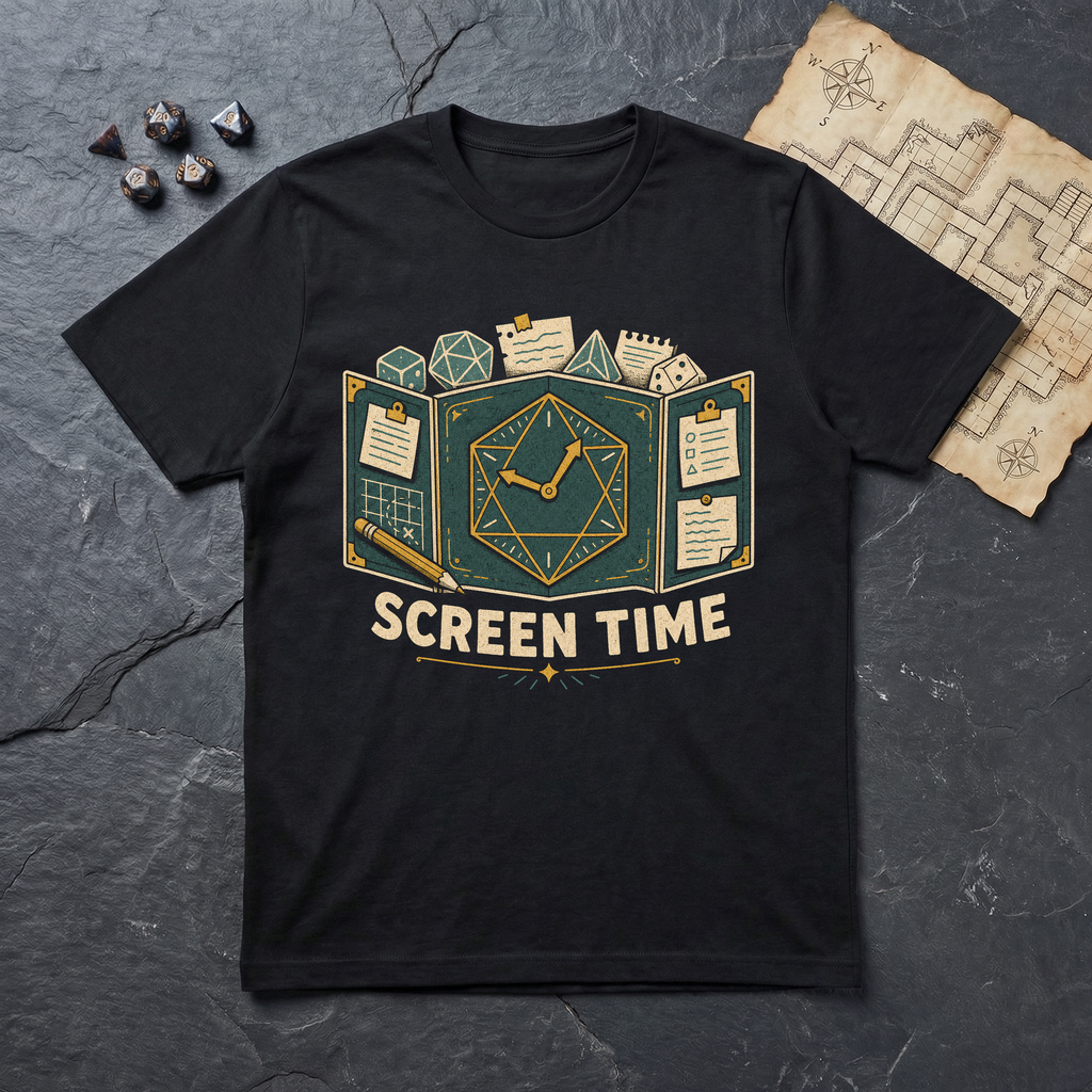 Screen Time T-Shirt — Black