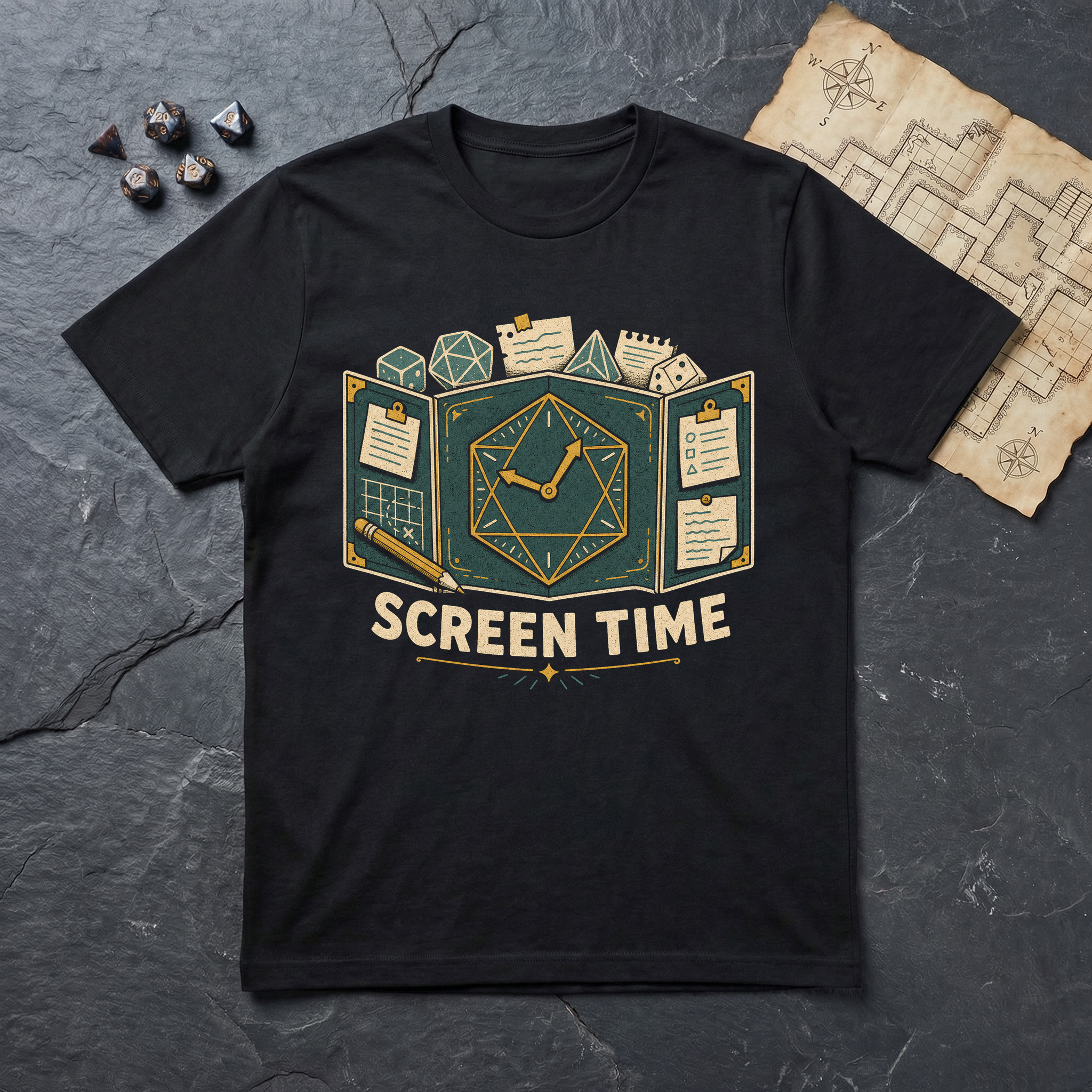 Screen Time T-Shirt — Black