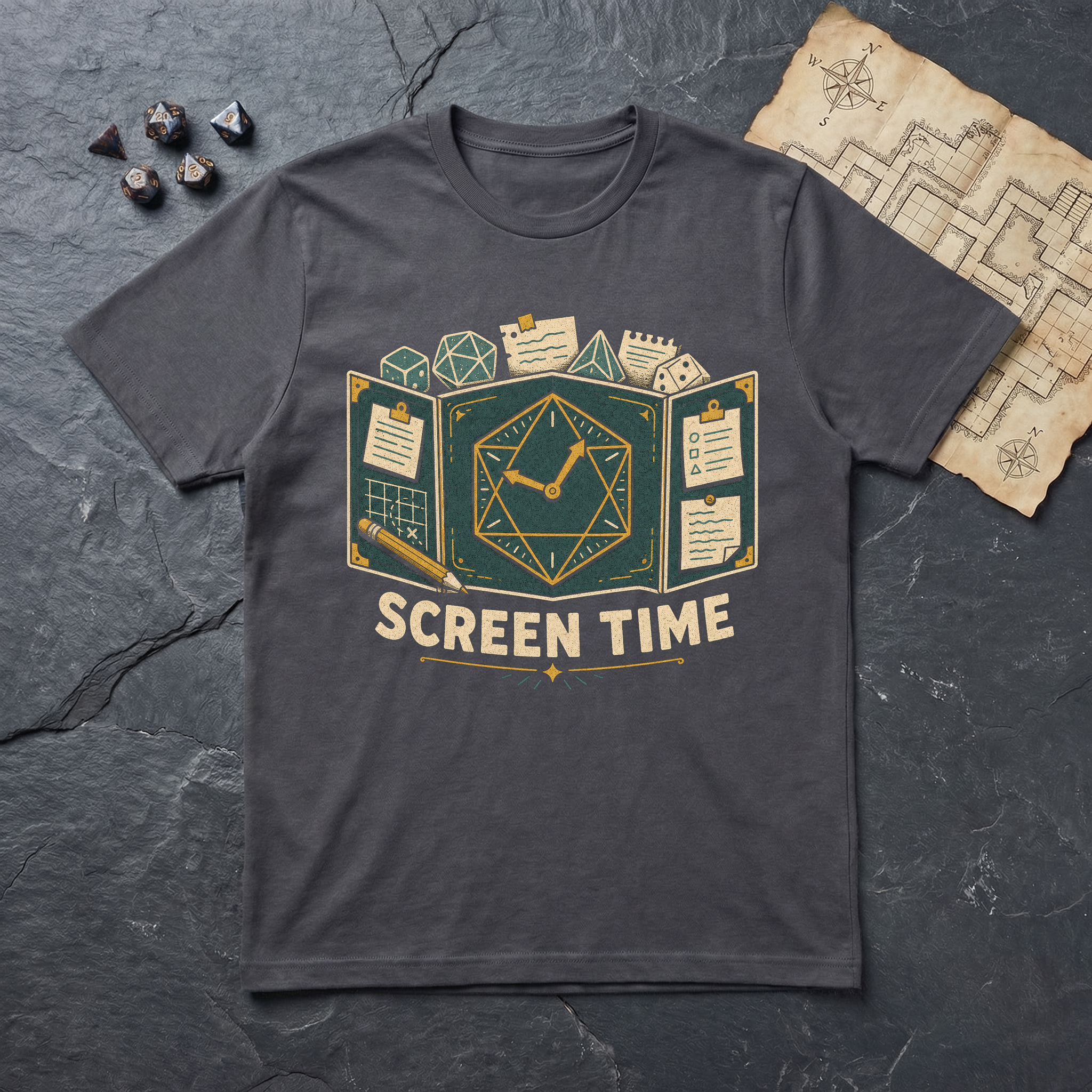 Screen Time T-Shirt — Charcoal