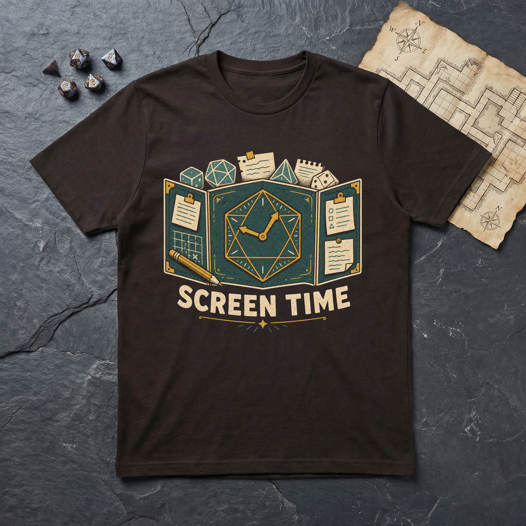 Screen Time T-Shirt — Dark Chocolate