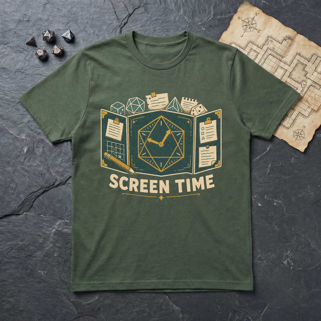 Screen Time T-Shirt — Military Green
