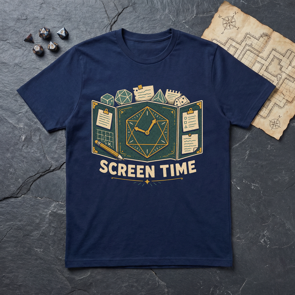 Screen Time T-Shirt — Navy