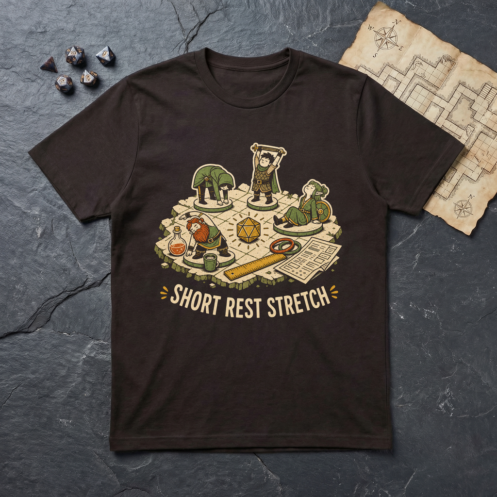 Short Rest Stretch T-Shirt — Dark Chocolate