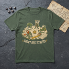 Short Rest Stretch T-Shirt — Military Green