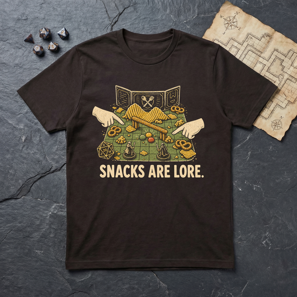 Snacks Are Lore T-Shirt — Dark Chocolate