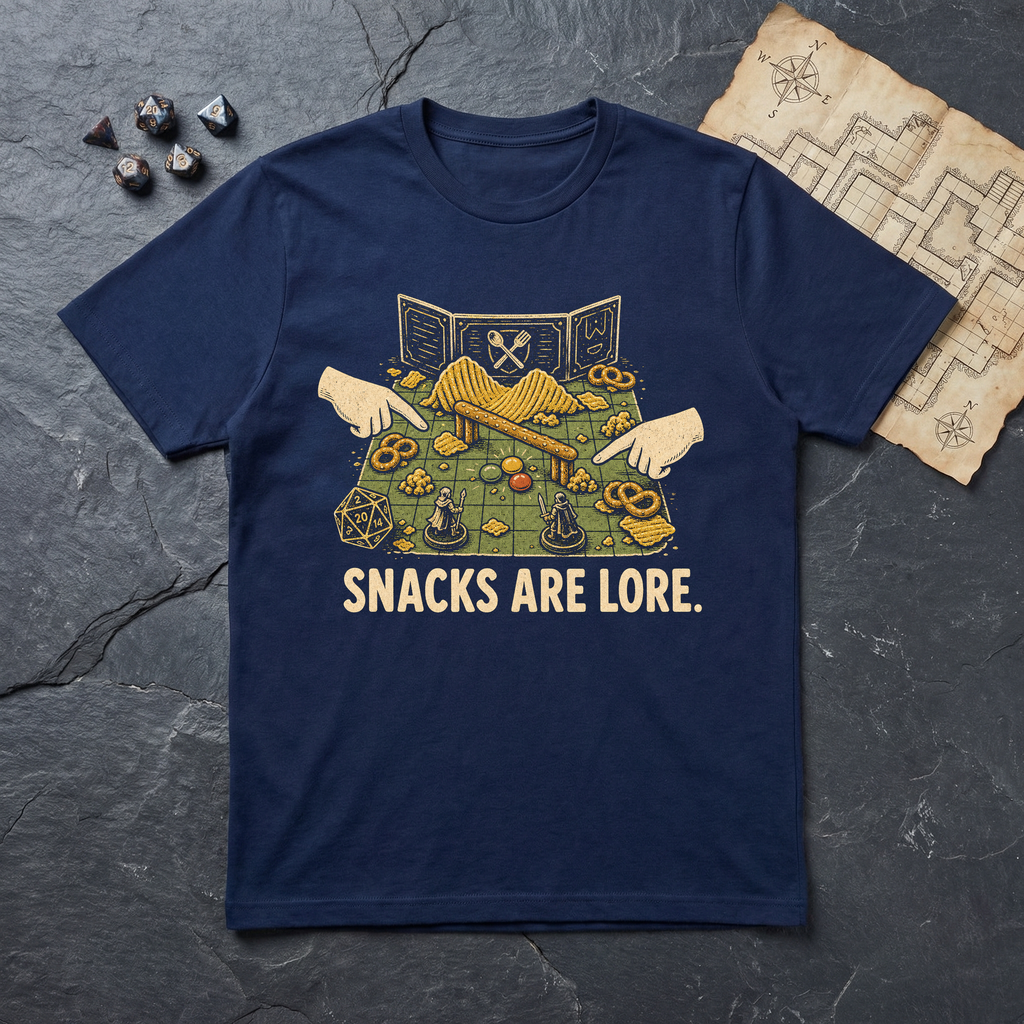 Snacks Are Lore T-Shirt — Navy