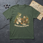 Snacks Count As Healing T-Shirt — Military Green