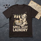 Spell Slot Laundry T-Shirt — Dark Chocolate
