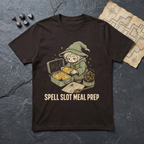 Spell Slot Meal Prep T-Shirt — Dark Chocolate