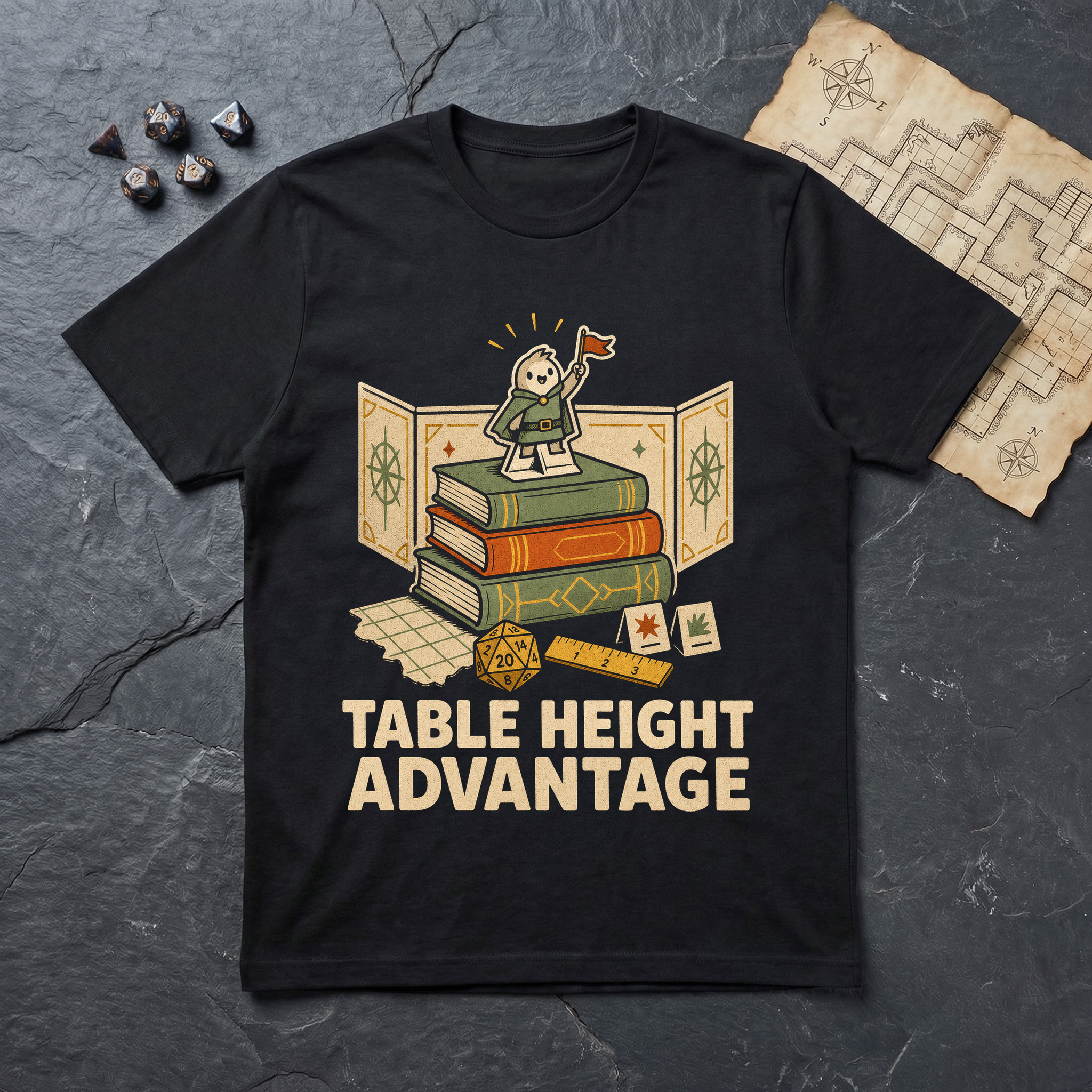 Table Height Advantage T-Shirt — Black