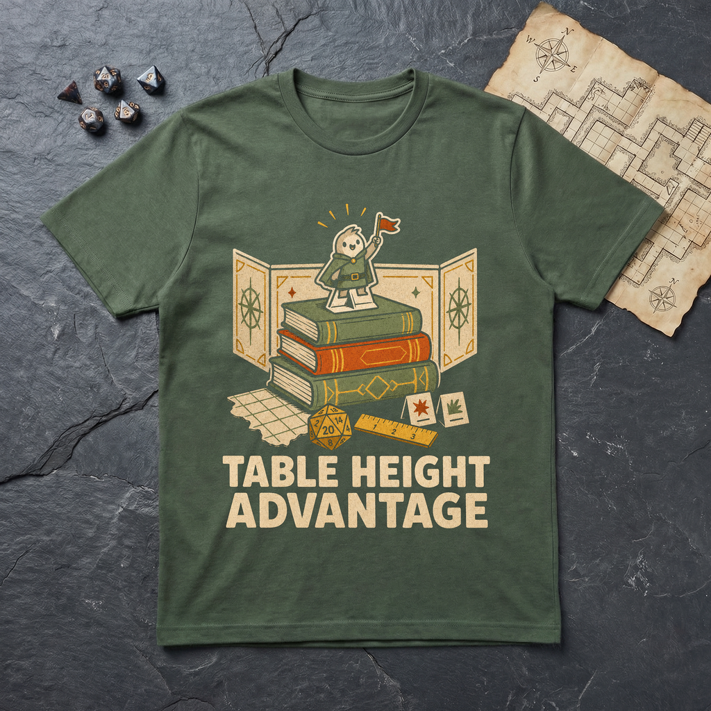 Table Height Advantage T-Shirt — Military Green