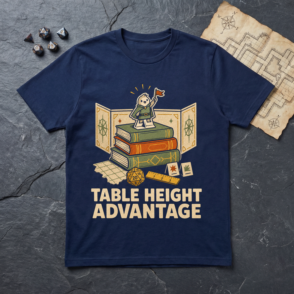 Table Height Advantage T-Shirt — Navy