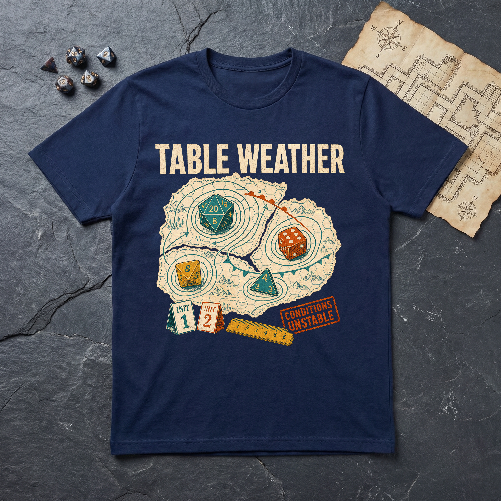Table Weather T-Shirt — Navy