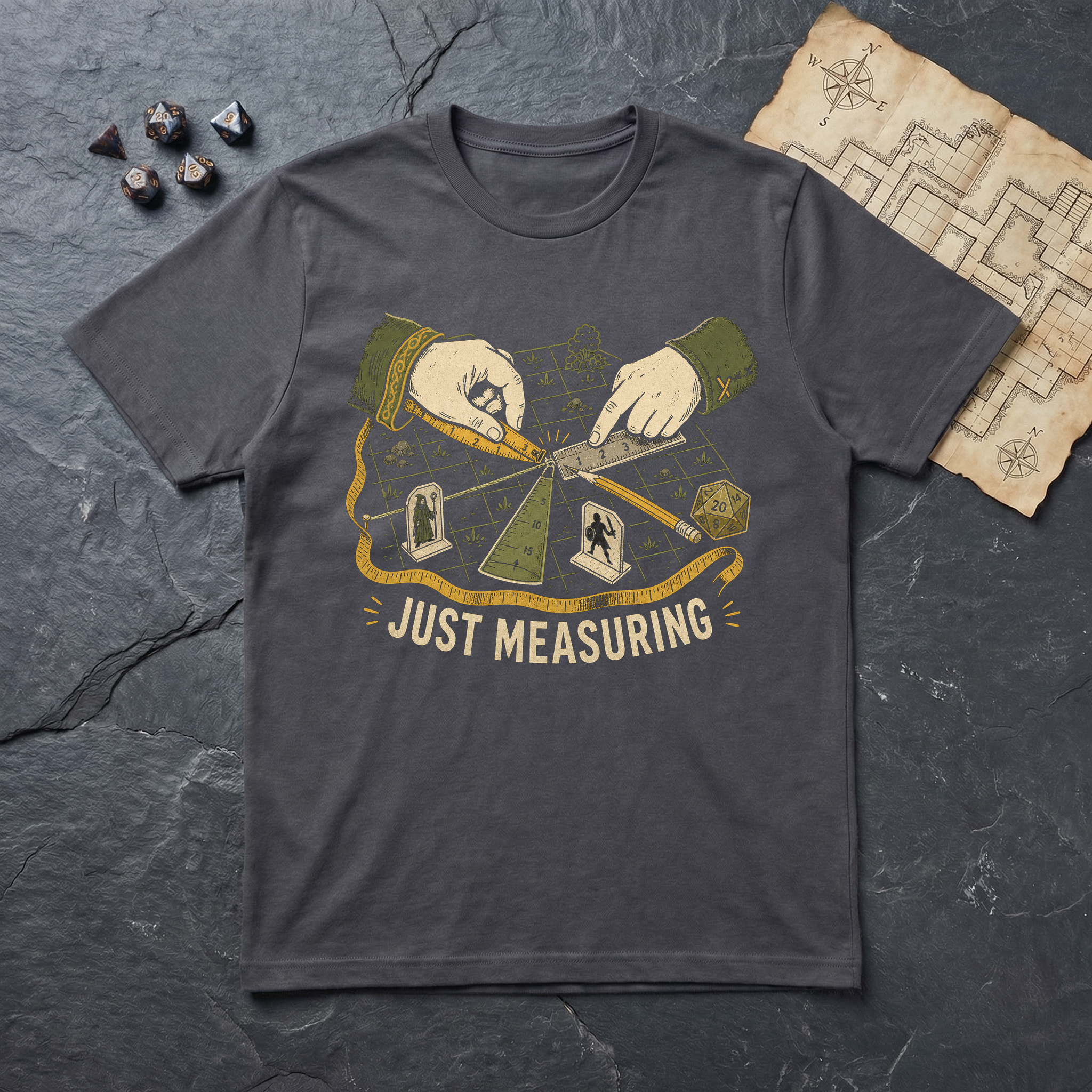 Tape Measure Theater T-Shirt — Charcoal