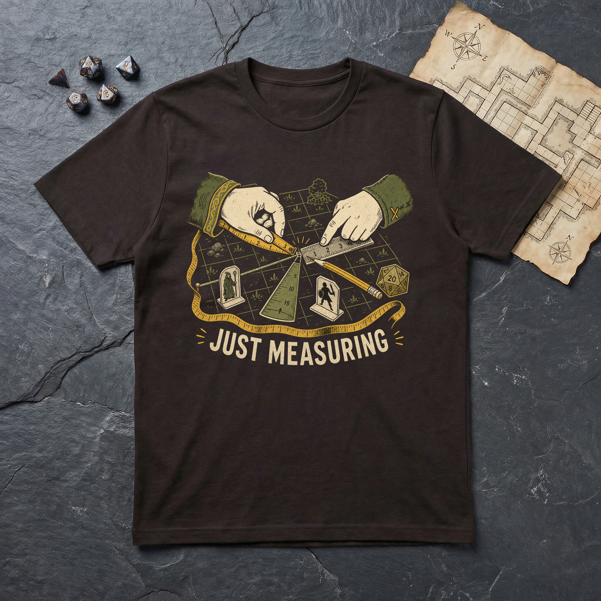 Tape Measure Theater T-Shirt — Dark Chocolate