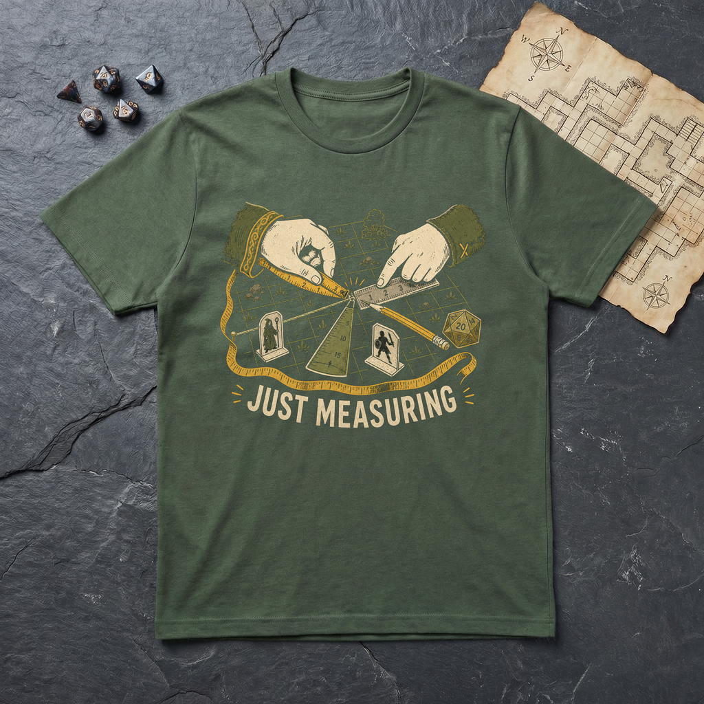 Tape Measure Theater T-Shirt — Military Green