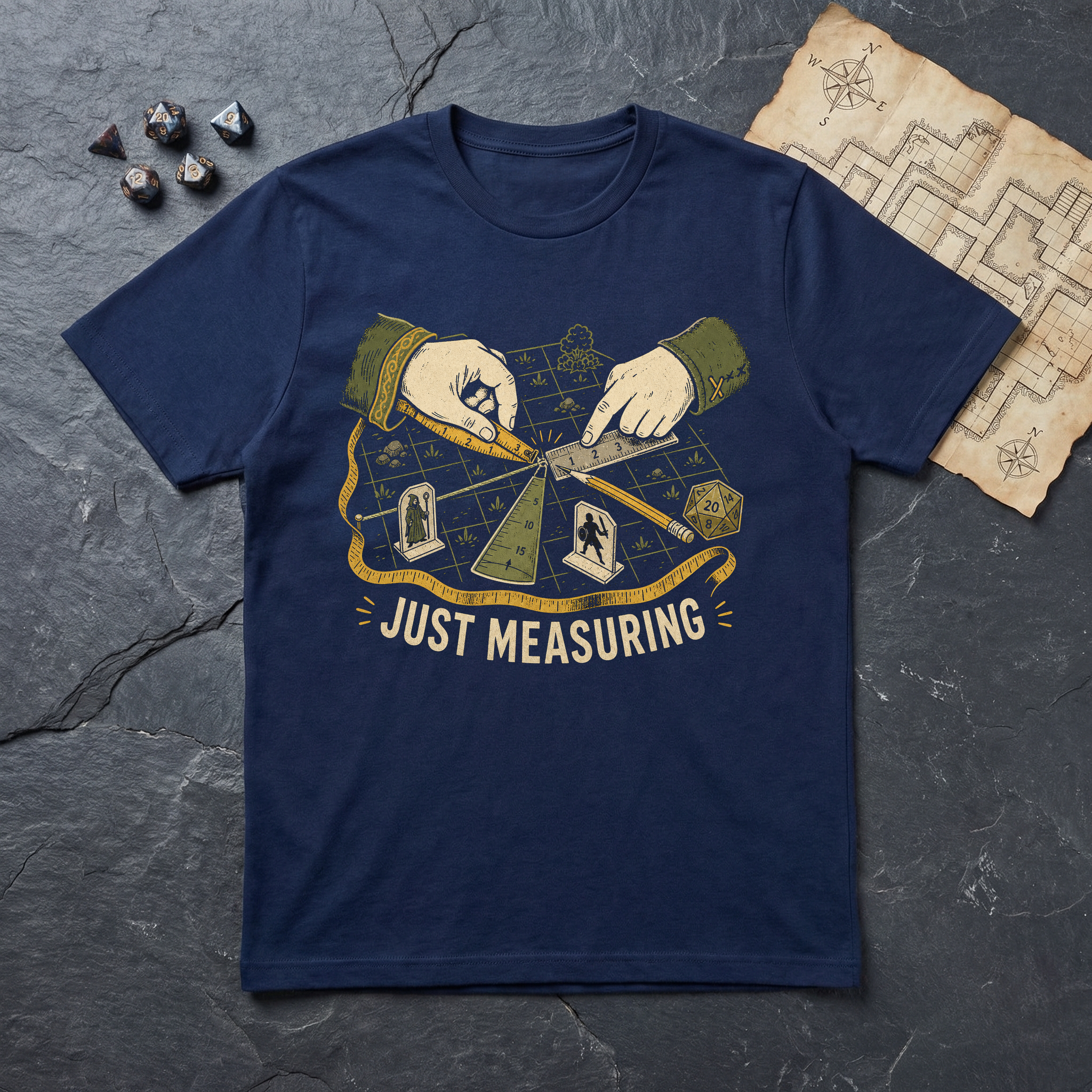 Tape Measure Theater T-Shirt — Navy