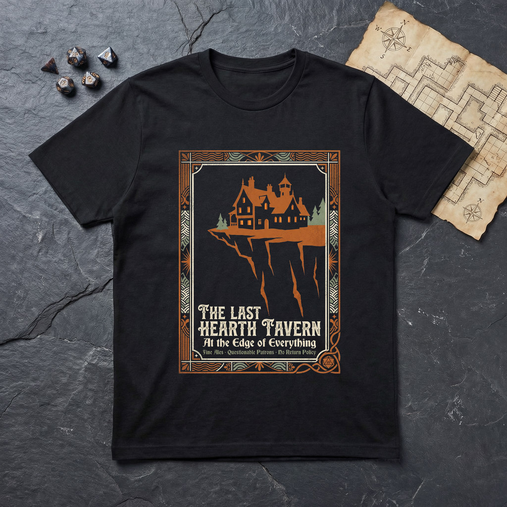 Last Hearth Tavern T-Shirt — Black