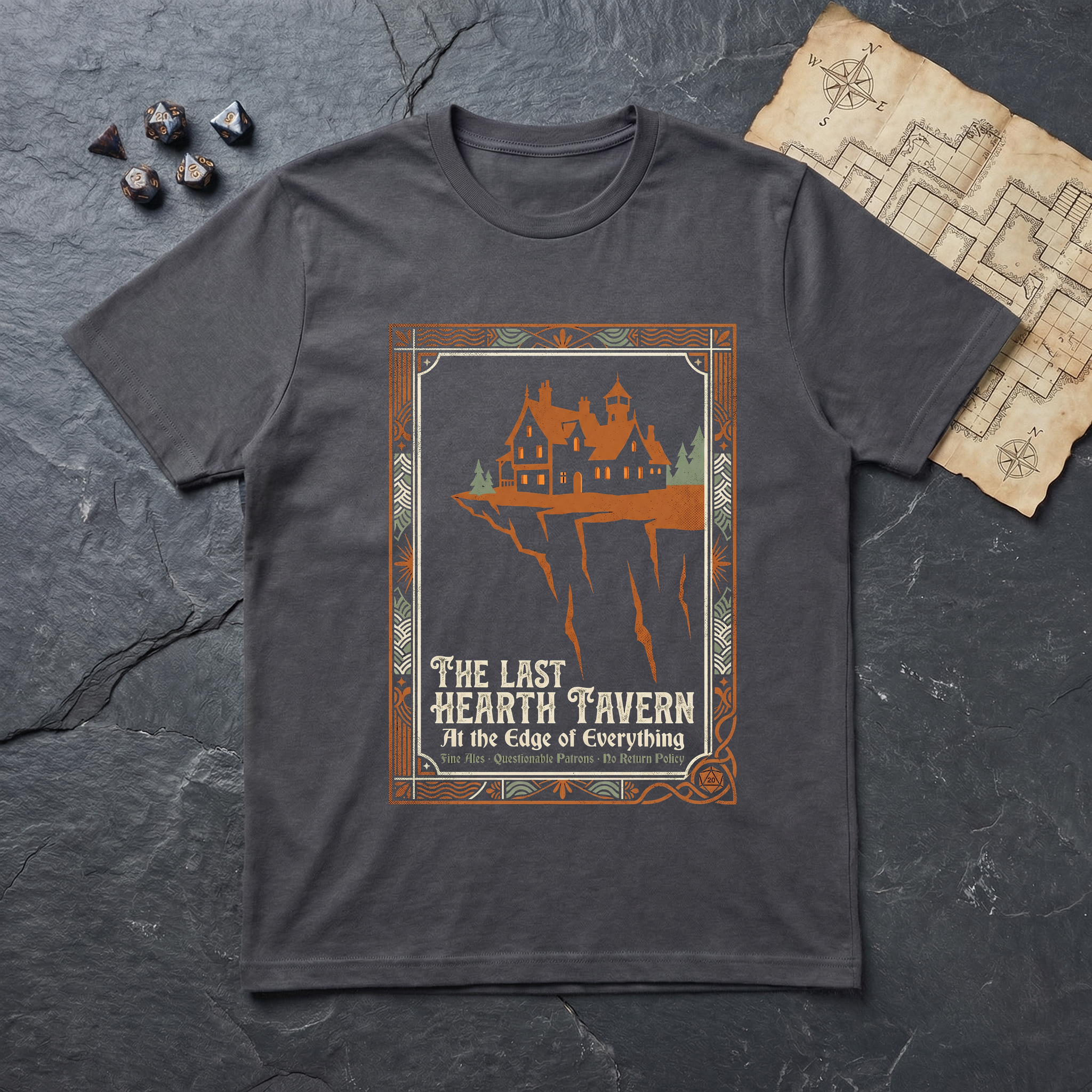 Last Hearth Tavern T-Shirt — Charcoal