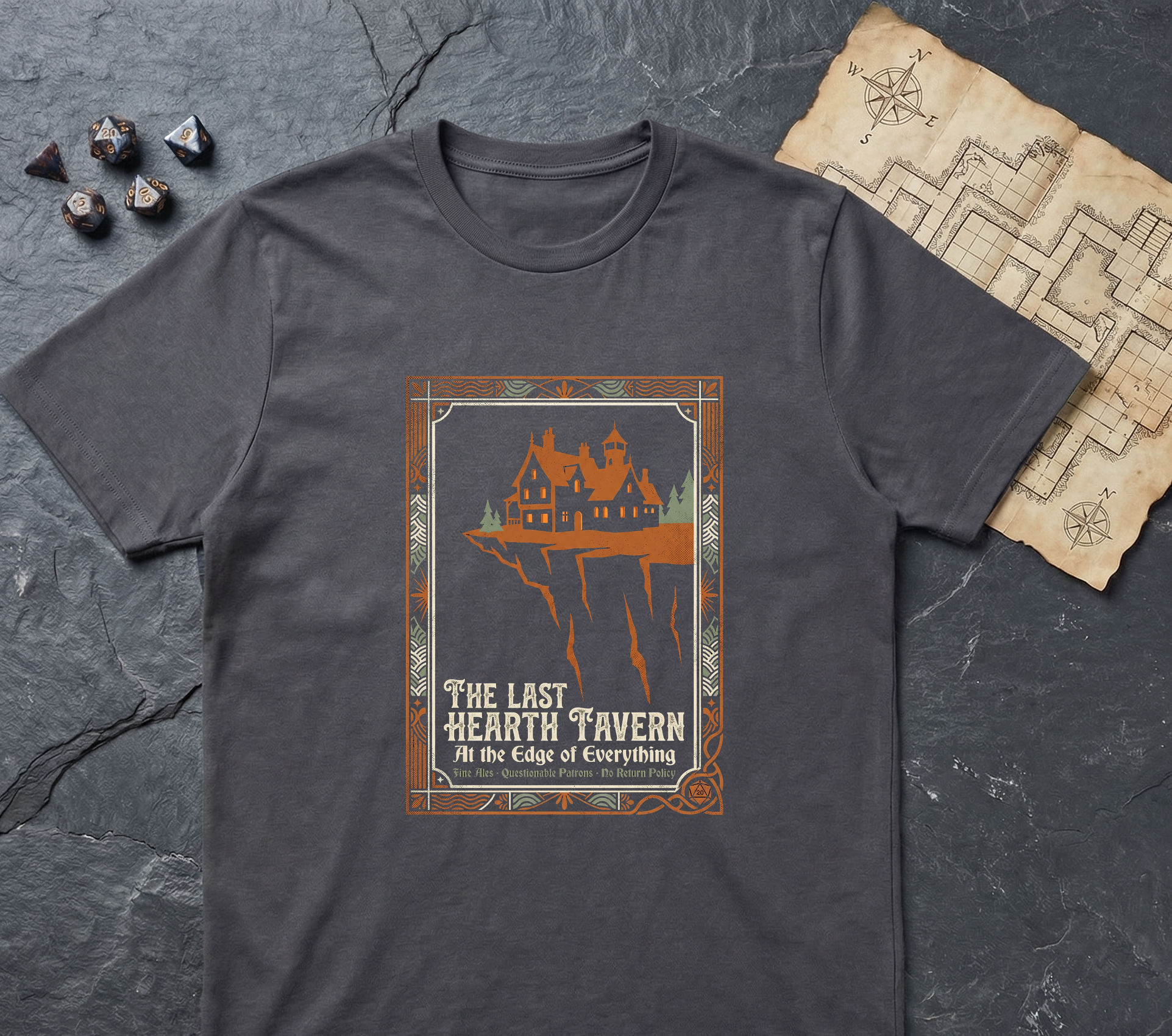 Tavern At The End Of The World T-Shirt — Charcoal