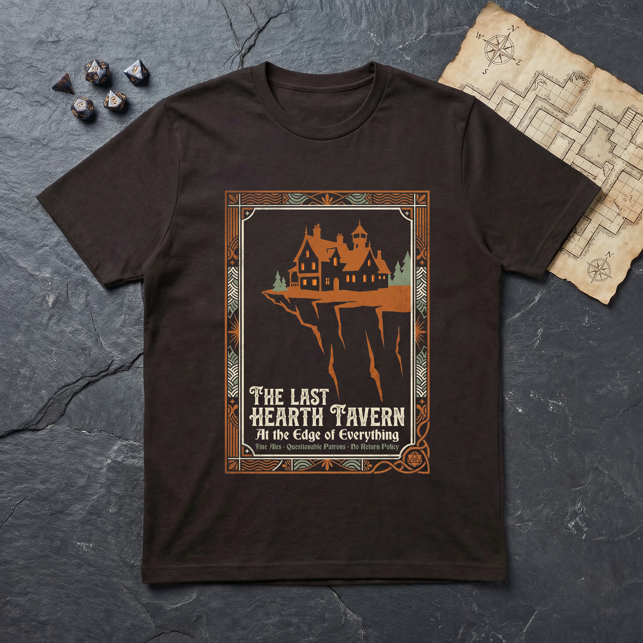Last Hearth Tavern T-Shirt — Dark Chocolate